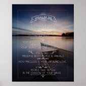 Psalm 36 Wall Art Poster 16 x 20", Inspirational ポスター (正面)