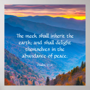 Psalm 37:11 ポスター