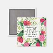 Psalm 37:4クローバー卿で楽しみ マグネット (正面/裏面)