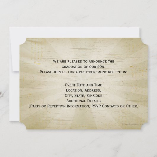 Psalm 37 Christian Bible Verse写真卒業 招待状 (裏面)