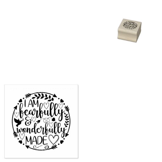 Psalm 39 Wonderfully Made Christian Scripture  ラバースタンプ (押印)