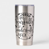 Psalm 39 Wonderfully Made Christian Scripture  保温保冷タンブラー (背面)