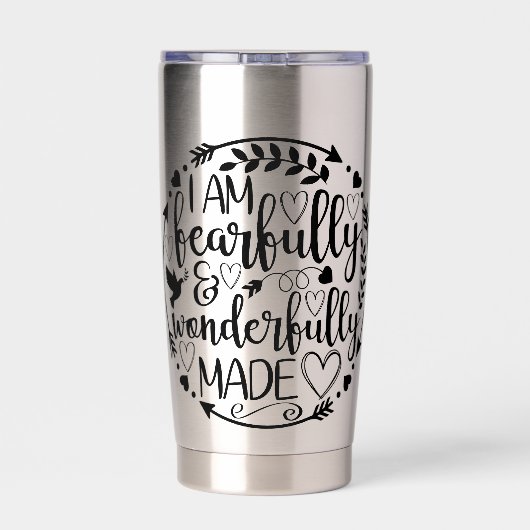 Psalm 39 Wonderfully Made Christian Scripture  保温保冷タンブラー (背面)