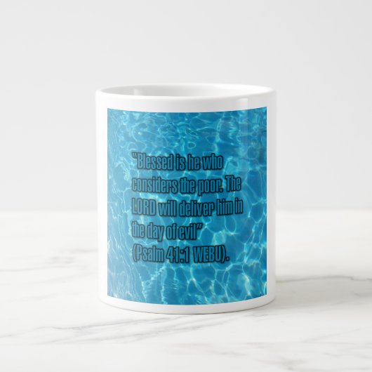 Psalm 41:1 WEBU Mug ジャンボコーヒーマグカップ (正面)