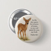 “Psalm 42:1 – Deer” Custom Button 缶バッジ (正面&裏面)