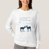 Psalm 42 1 For Water（水用鹿のズボンのような） Tシャツ (正面)