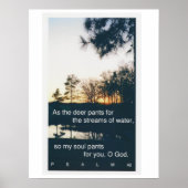 Psalm 42:1 sunset poster ポスター (正面)