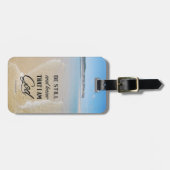 Psalm 46は静かで私が神であることを知る海 ラゲッジタグ (正面横)