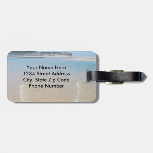 Psalm 46は静かで私が神であることを知る海 ラゲッジタグ (裏面横)