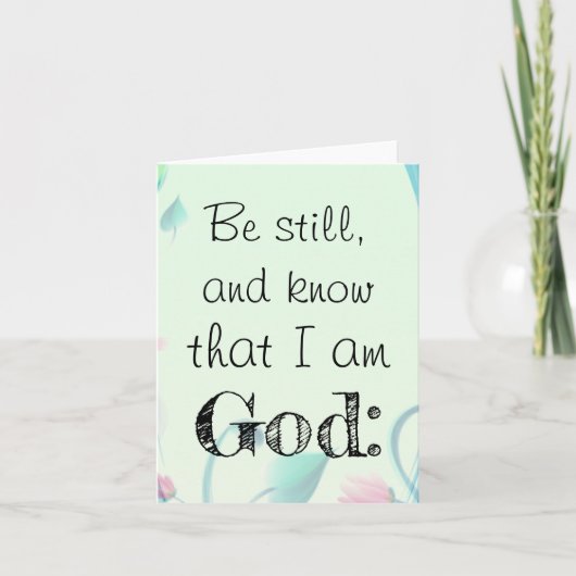 Psalm 46ベビーシリーやる気を起こさせるンフローラ カード (正面)