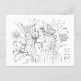 Psalm 46:10聖なる書物、 経典祈りの言葉カードがまだ存在する ポストカード