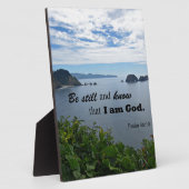 Psalm 46:10静かに、私が神であることを知る フォトプラーク (側面)