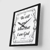 PSALM 46-10 スクエア壁時計 (傾斜)