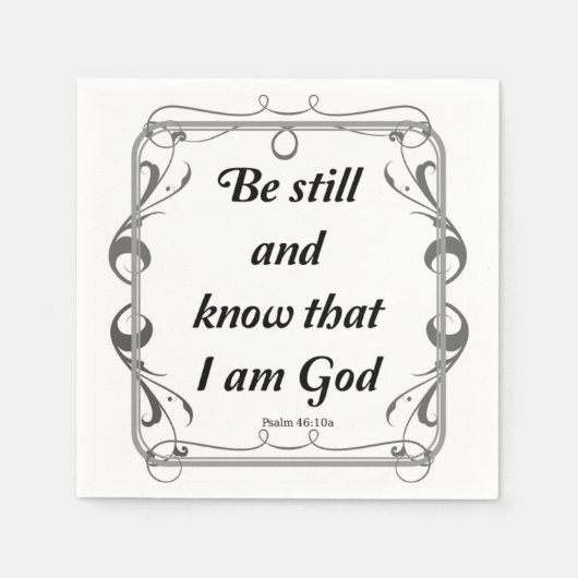 PSALM 46-10 スタンダードカクテルナプキン (正面)