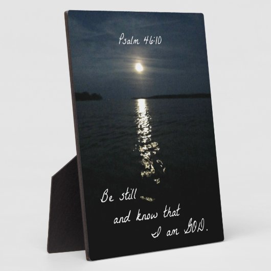 Psalm 46:10 フォトプラーク (側面)