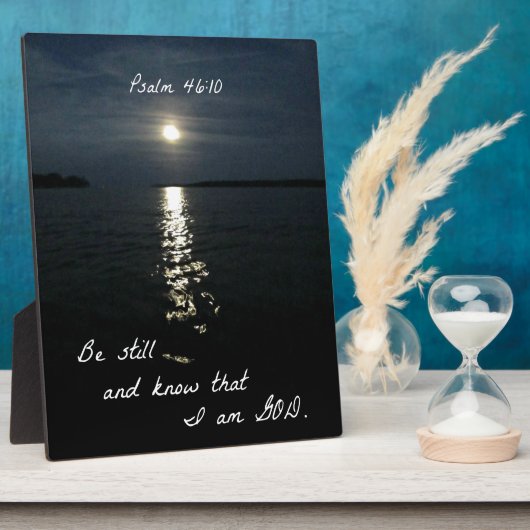 Psalm 46:10 フォトプラーク (側面)