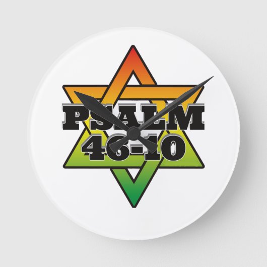 Psalm 46-10 – 丸壁時計 ラウンド壁時計 (正面)