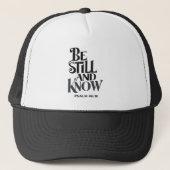 Psalm 46:10 Be Still and Know Scripture キャップ (正面)