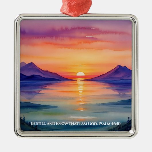 Psalm 46:10 Be still, and know that I am God Mug メタルオーナメント (正面)