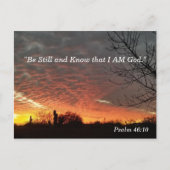 Psalm 46:10 Be Still Bible Verse Memory Card ポストカード (正面)