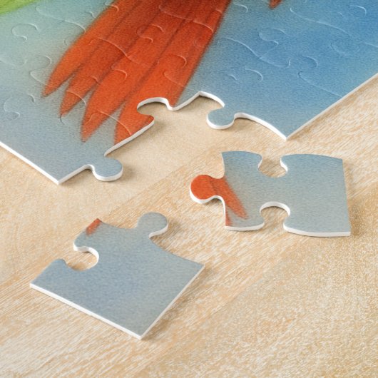 Psalm 46:10 Be Still Red Cardinal Scripture Nature ジグソーパズル (側面)