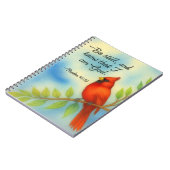 Psalm 46:10 Be Still Red Cardinal Scripture Nature ノートブック (左側)