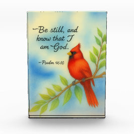 Psalm 46:10 Be Still Red Cardinal Scripture Nature フォトブロック