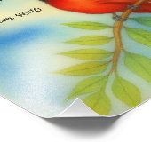 Psalm 46:10 Be Still Red Cardinal Scripture Nature フォトプリント (角)