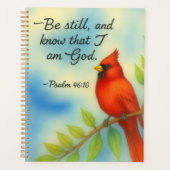 Psalm 46:10 Be Still Red Cardinal Scripture Nature プランナー手帳 (正面)