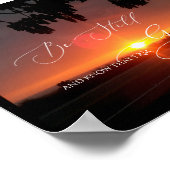 Psalm 46 10, Be Still Sunset Kailua Kona ポスター (角)