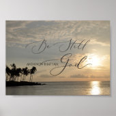 Psalm 46 10, Be Still Waikiki Sunset ポスター (正面)