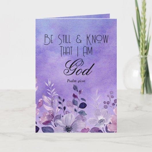 Psalm 46:10 Bible Verse カード (正面)