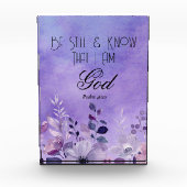 Psalm 46:10 Bible Verse フォトブロック (正面)