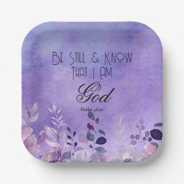 Psalm 46:10 Bible Verse ペーパープレート