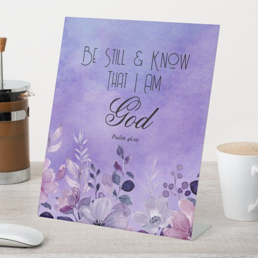 Psalm 46:10 Bible Verse 台座サイン (インサイチュ)