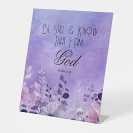 Psalm 46:10 Bible Verse 台座サイン