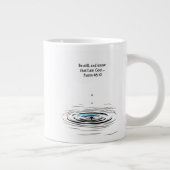 Psalm 46:10 Christian Mug Inspirational Gift ジャンボコーヒーマグカップ (右)