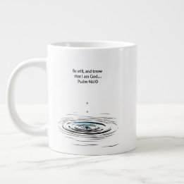 Psalm 46:10 Christian Mug Inspirational Gift ジャンボコーヒーマグカップ