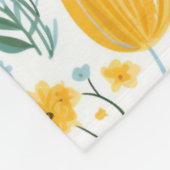 Psalm 46:10 Floral Fleece Blanket フリースブランケット (角)