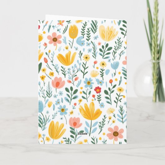 Psalm 46:10 Floral Greeting Card カード (裏面)
