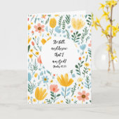 Psalm 46:10 Floral Greeting Card カード (黄色い花)