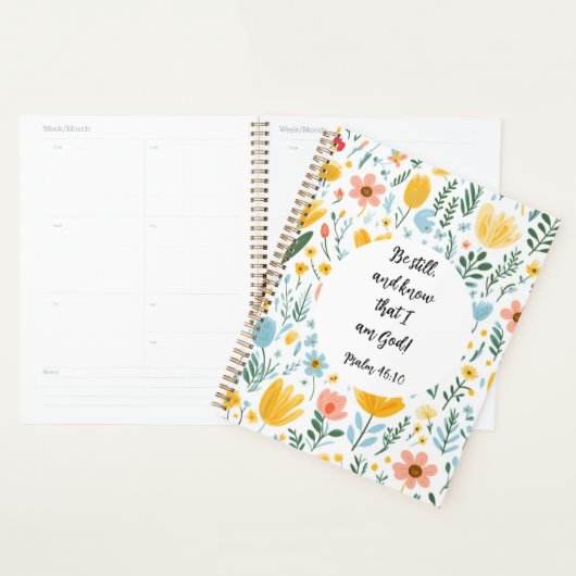 Psalm 46:10 Floral Planner プランナー手帳 (ディスプレー)