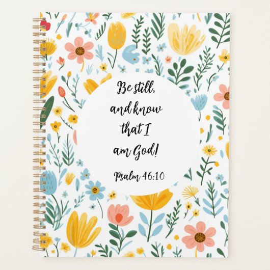 Psalm 46:10 Floral Planner プランナー手帳 (正面)