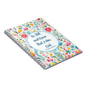 Psalm 46:10 Floral Spiral Photo Notebook ノートブック (右側)
