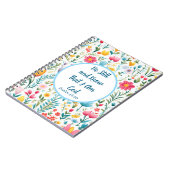 Psalm 46:10 Floral Spiral Photo Notebook ノートブック (左側)