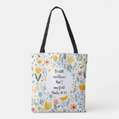 Psalm 46:10 Floral Tote Bag トートバッグ (裏面)