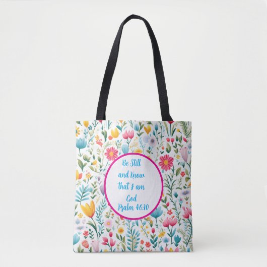 Psalm 46:10 Tote Bag トートバッグ (正面)