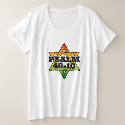 Psalm 46-10 - Women's Plus Size T-Shirt プラスサイズTシャツ (デザイン正面)