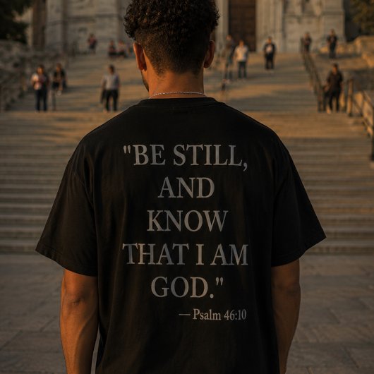 Psalm 46:10T-Shirt-Be Still And Know That I Am God Tシャツ