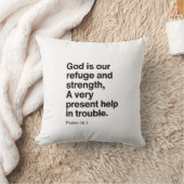 Psalm 46:1 God Is Our Refuge and Strength クッション (ブランケット)